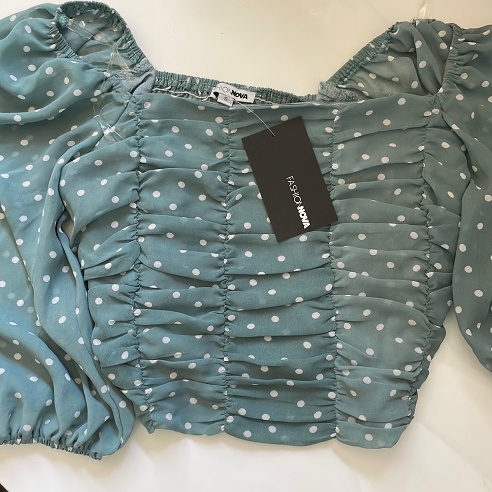 FashionNova Brunch on Sundays Polka Dot Top